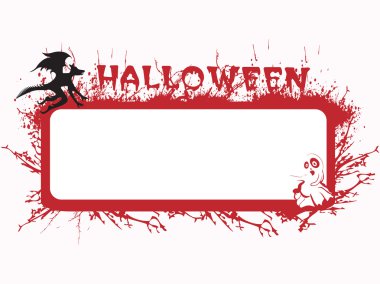 Halloween grunge frame in red clipart