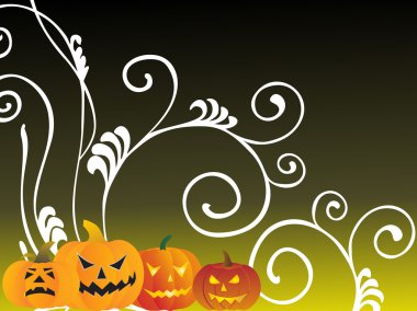 Halloween scene background clipart