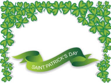 Green banner, saint patrick day clipart