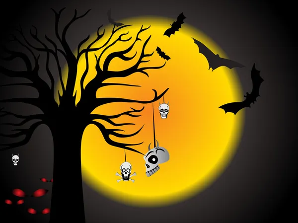 Hintergrund der Halloween-Szene — Stockvektor