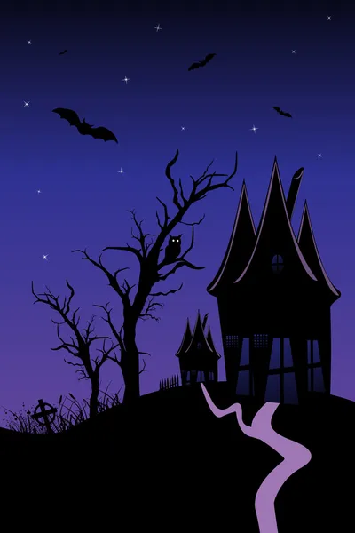 Halloween dům — Stockový vektor