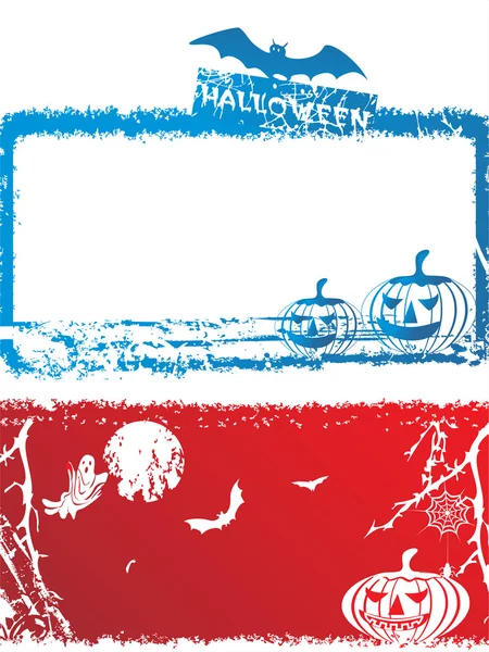 Halloween grunge frame, ilustração — Vetor de Stock