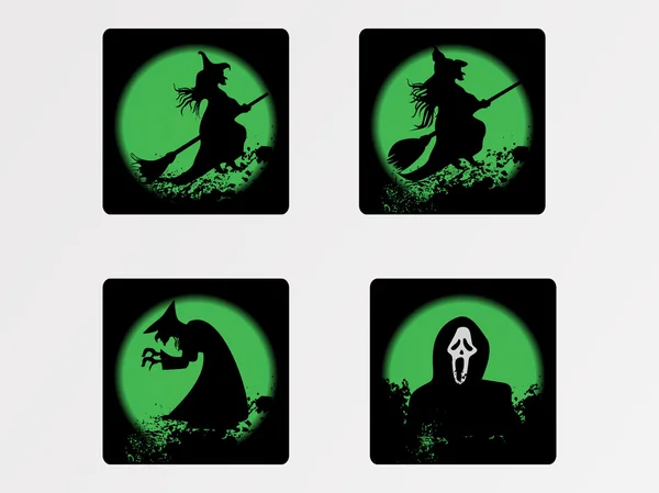 Set di icone Halloween _ 2, carta da parati vettoriale — Vettoriale Stock
