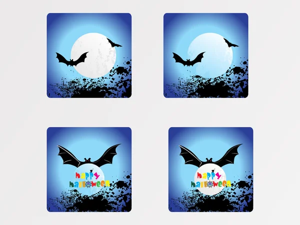 Conjunto de iconos de Halloween _ 4, fondo de pantalla vectorial — Vector de stock