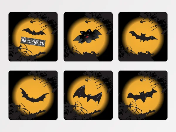 Conjunto de iconos de Halloween _ 8, fondo de pantalla vectorial — Vector de stock