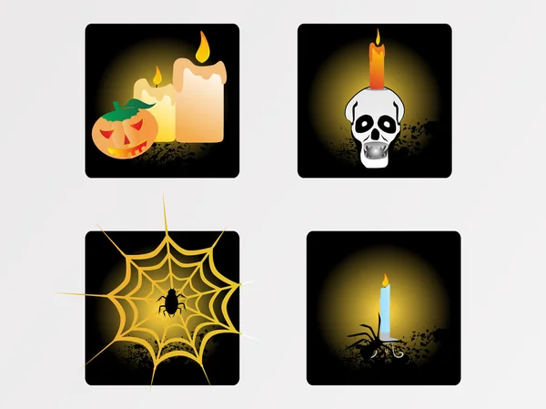 Iconos de Halloween set _ 9, fondo de pantalla vectorial — Archivo Imágenes Vectoriales