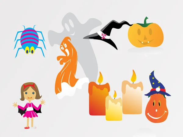 Halloween veille éléments — Image vectorielle