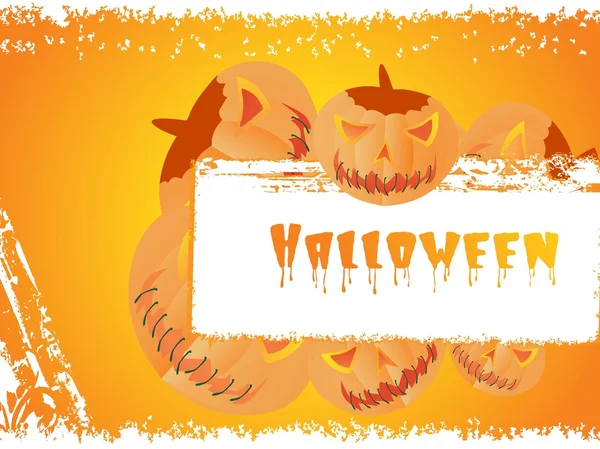 Grungy fondo de Halloween con calabaza — Archivo Imágenes Vectoriales