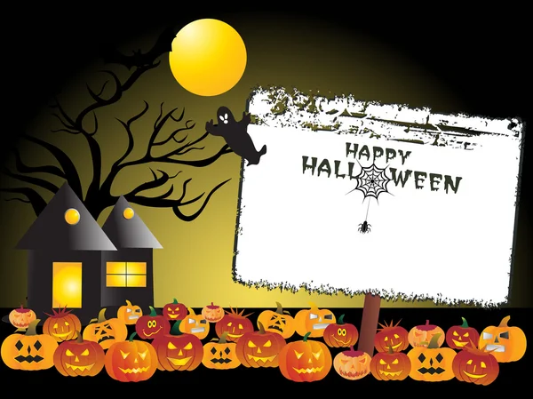 Halloween Hintergrund mit Banner — Stockvektor