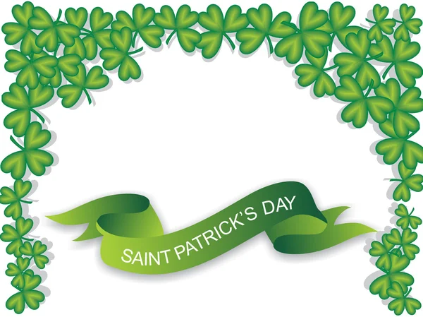 Zelený banner, den svatého Patricka — Stockový vektor