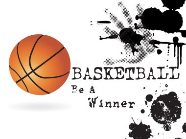 Grunge basketball background, wallpaper clipart