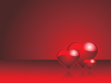 Background with romantic heart clipart