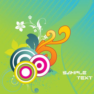 Colorful artwork with grunge clipart