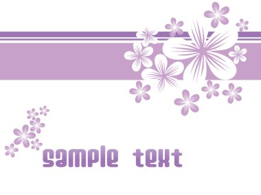 Purple floral with white background clipart