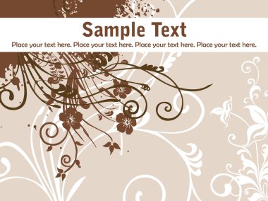 Floral design with dirty grunge clipart