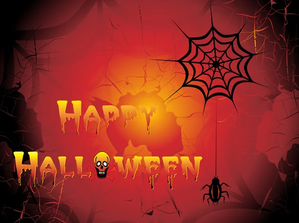 Grungy fond heureux halloween — Image vectorielle