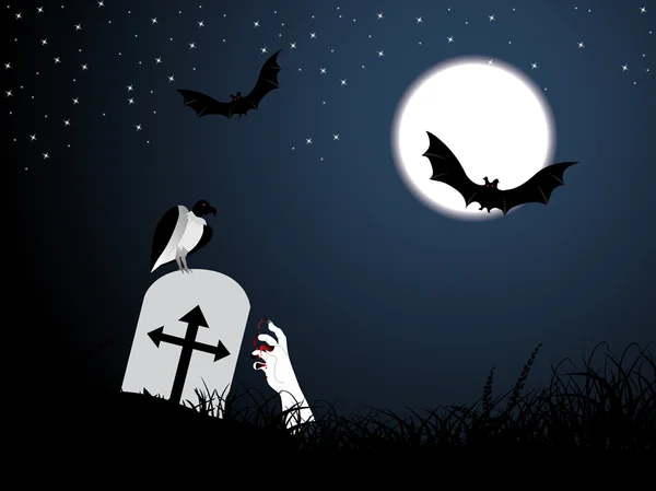 Halloween pozadí, ilustrace — Stockový vektor