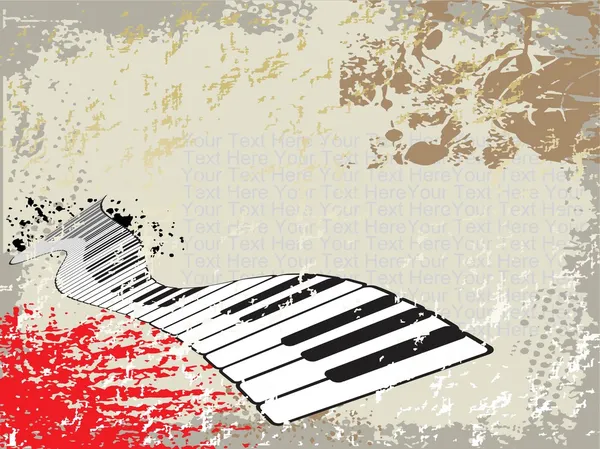 Grunge sfondo di pianoforte — Vettoriale Stock