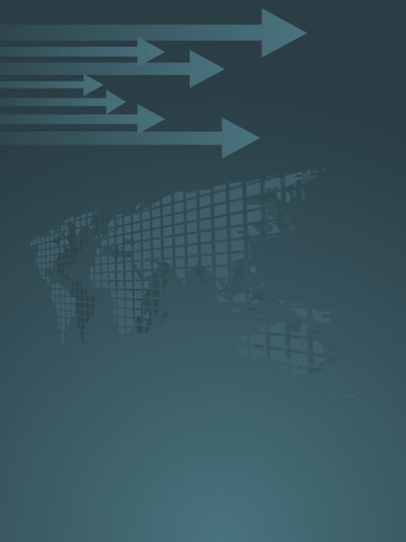 Illustration of arrow, map