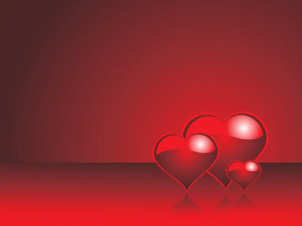 Fond avec coeur romantique — Image vectorielle