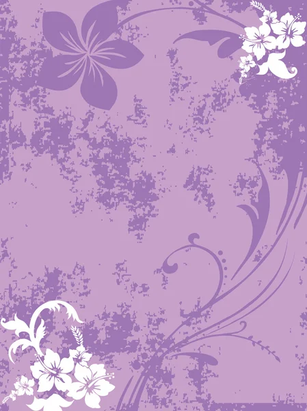 Фіолетовий гранжевий квітковий візерунок — стоковий вектор