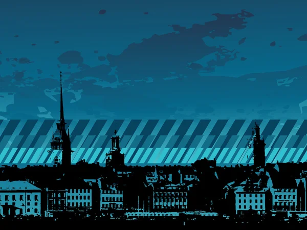 Grunge staden bakgrund, bakgrundsbild — Stock vektor