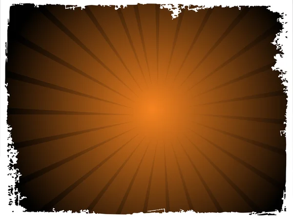 Grunge frame van zonnestralen, afbeelding — Stockvector