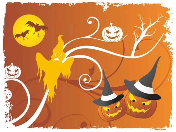 Desenhos animados de Halloween funky — Vetor de Stock