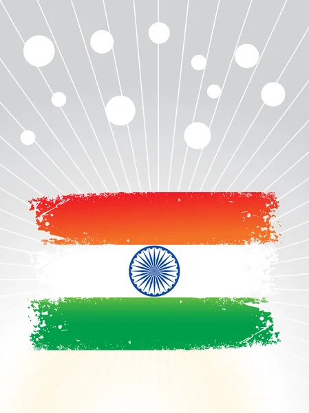 Grunge indian flag, vector wallpaper — Stock Vector