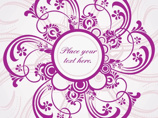 Cadre violet avec illustration créative — Image vectorielle