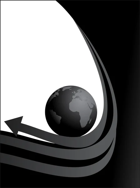 Ok küre ile noktalı resim arka plan — Stok Vektör