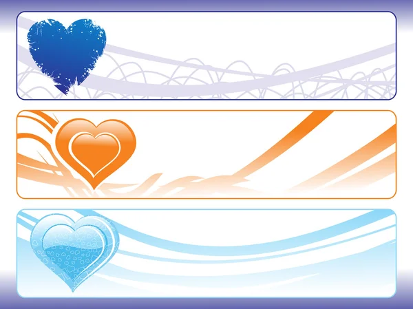 Καρδιά σχήμα banner εικονογράφηση — Διανυσματικό Αρχείο