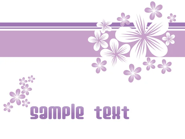 Purple floral with white background — Stock Vector