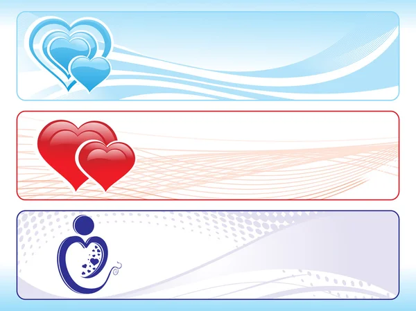 Illustration de bannière de Saint-Valentin — Image vectorielle