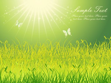 Garden background with place for text clipart