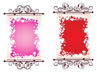 Illustration of valentine day frame clipart