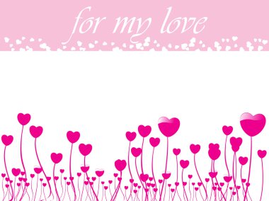 Beautiful pattern card for true love clipart