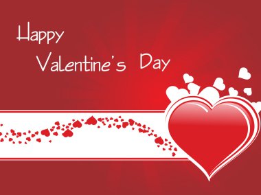 Valentines background with hearts clipart