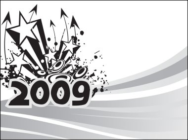 Wallpaper, year 2009 background clipart