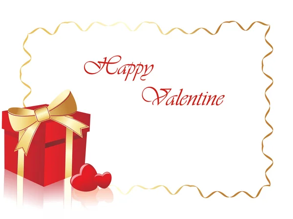 День Святого Валентина фон з подарунком — стоковий вектор