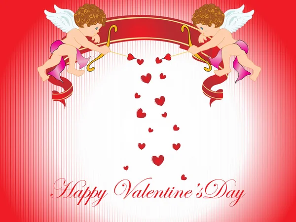 Valentine day card illustration — Stock Vector
