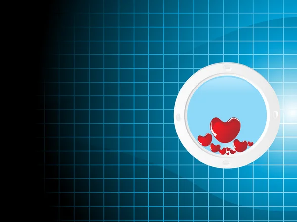 Valentines coeur brillant, bannière 2 — Image vectorielle