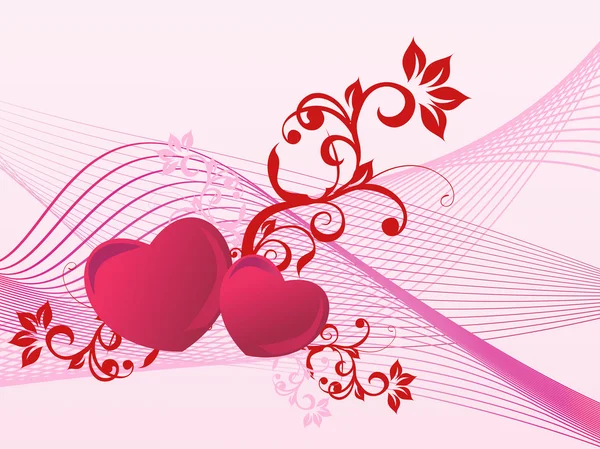 Valentines schijnt hart — Stockvector