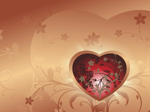 Illustration vectorielle florale Saint Valentin — Image vectorielle