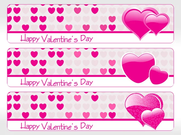 Illustratie van valentine dag banner — Stockvector