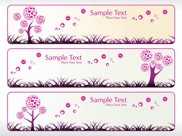 Векторное валентинное знамя
