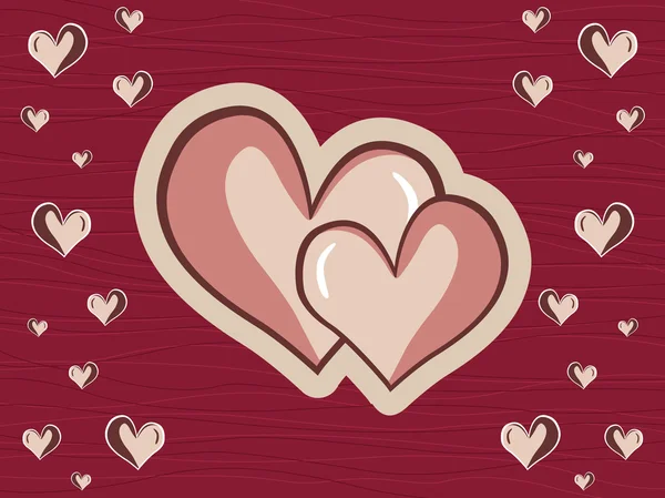 Macro fond marron avec coeur — Image vectorielle