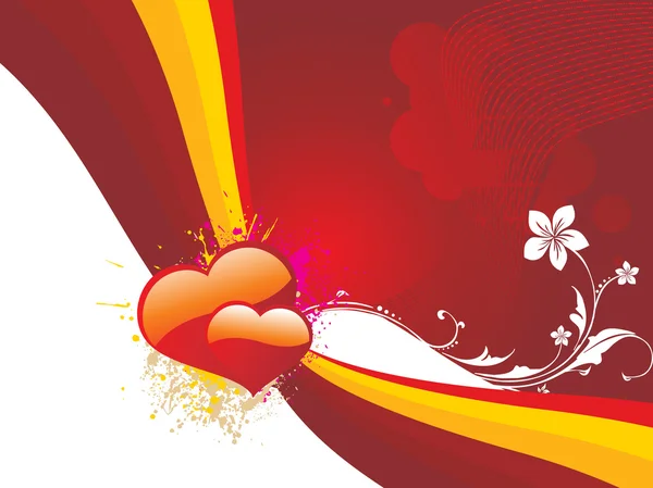 Illustration du cœur romantique — Image vectorielle
