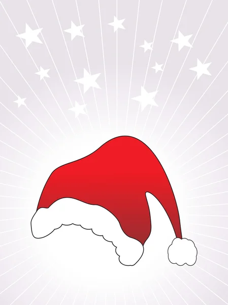 Papier peint, chapeau de père Noël vectoriel — Image vectorielle