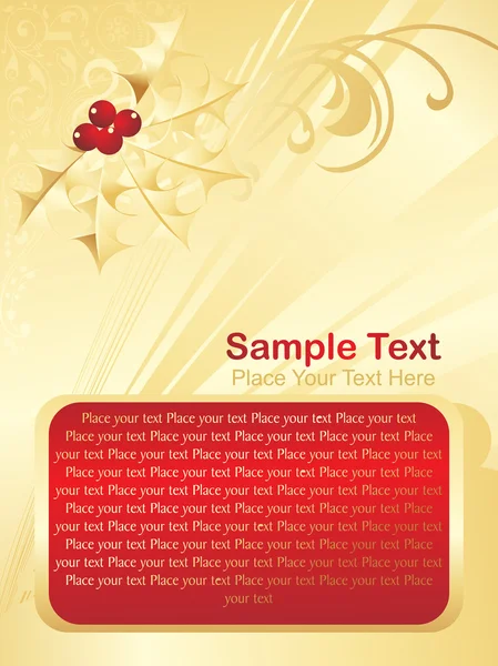 Fond d'écran, cloche florale de Noël vectorielle — Image vectorielle